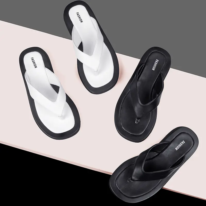 Women's Slippers Outdoor Genuine Leather Flip-flop...