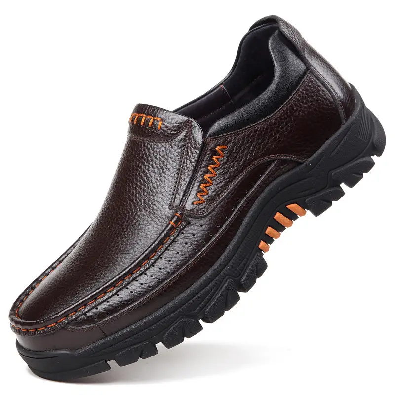 Genuine Leather Shoes Men Soft ...