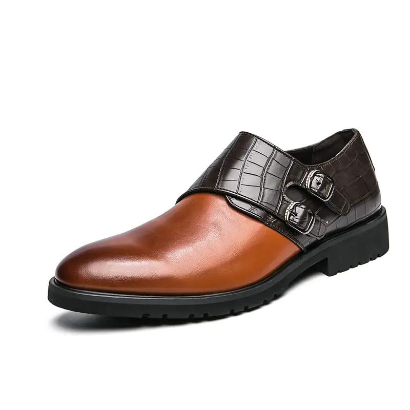 Patchwork Leather Shoes For Men ...