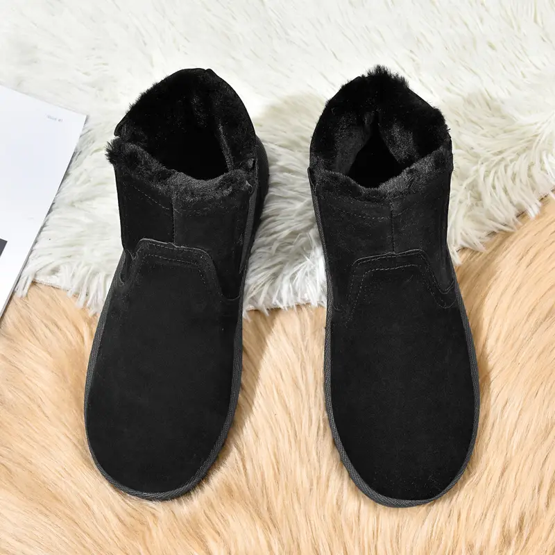 Men's Minimalist Slip-On Fleece-Lined Warm ...