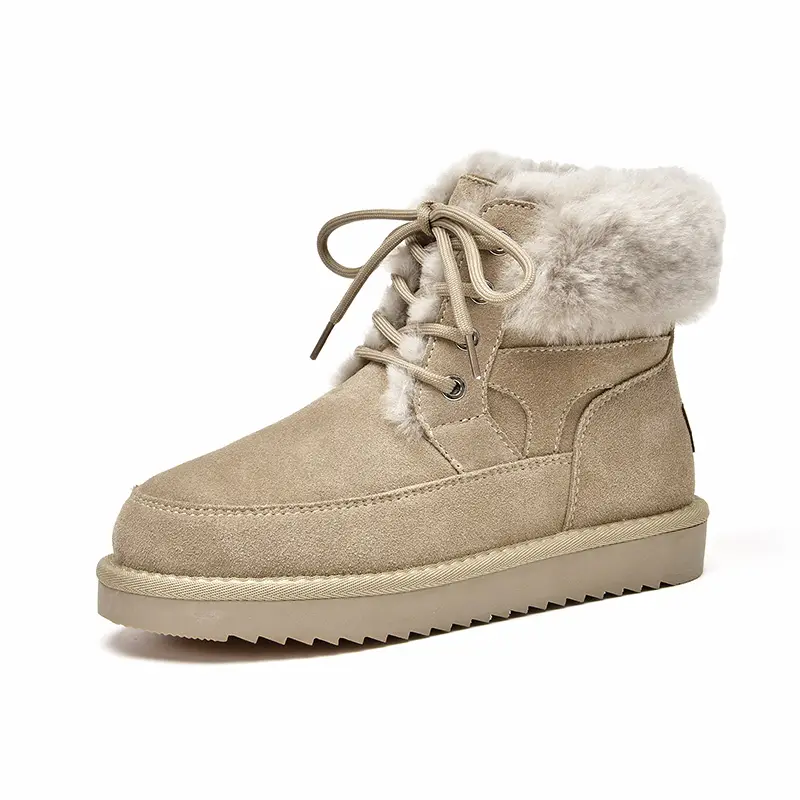 Suede Leather Snow Boots Women ...