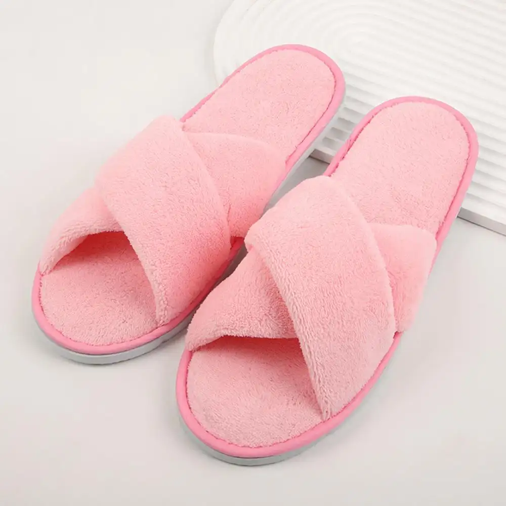 Warm Fluffy Furry Slippers Indoor ...