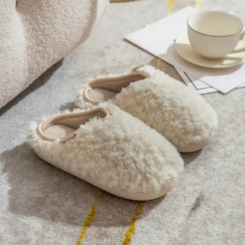 Fur Fuzzy Women Slippers Winter ...