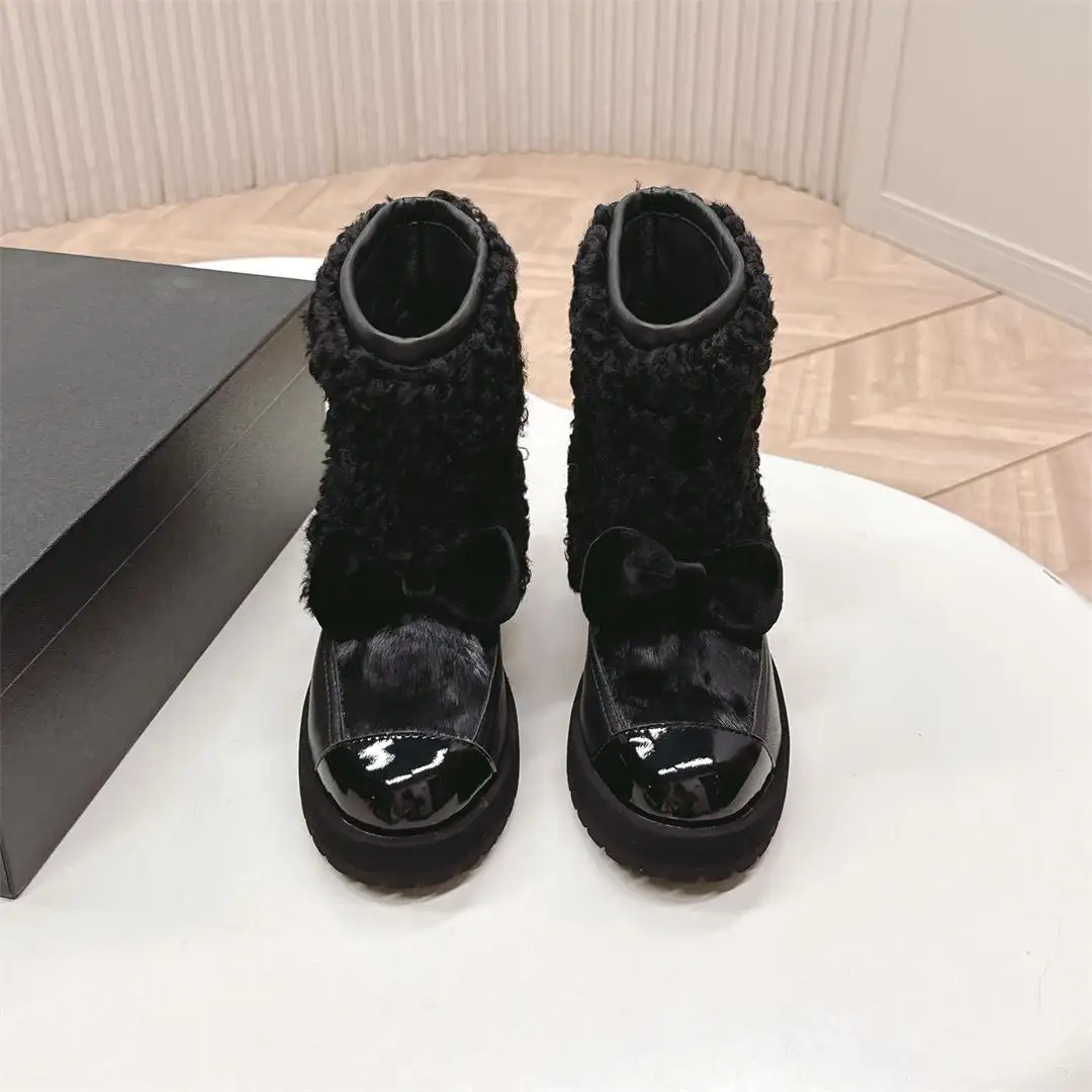 Autumn Winter Women's Thick Sole Ankle Boots Round...