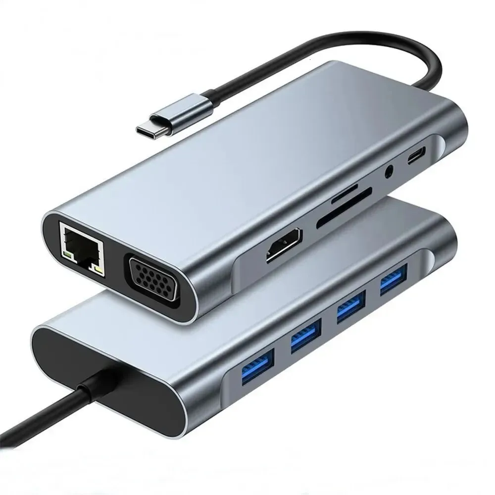 11-in-1 Docking Station USB Hub Tipo C Type A Exte...