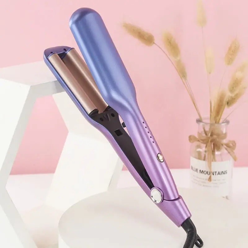 Hair Crimper Waver Curling Iron Triple Flow Wave Beach Waves Curler Tool Adjustable Temperature