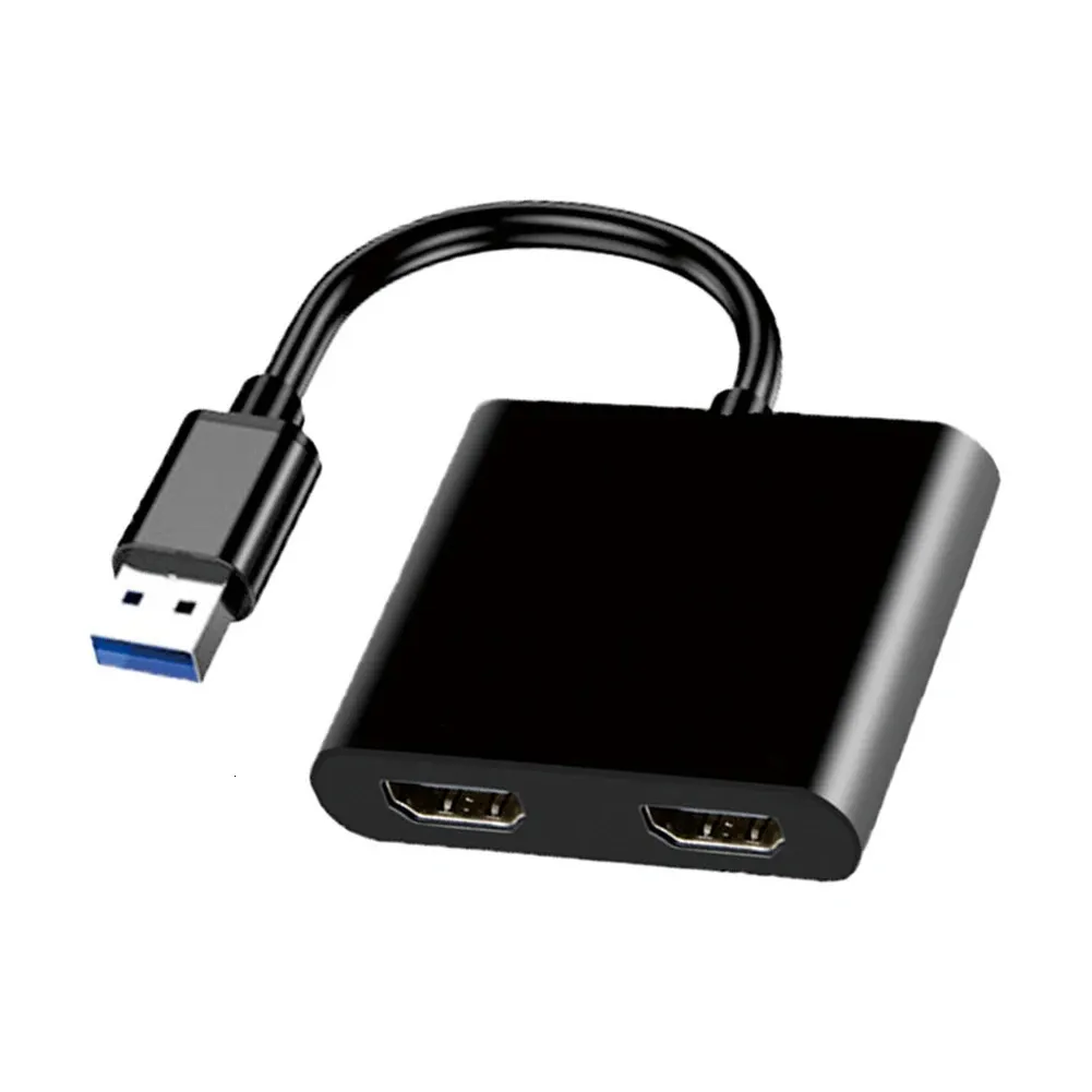 Docking Station 4K HD USB 3.0 Hub Adapter Dock Dual Screen Type C Dock Station 2 Ports for Laptop PC Computer