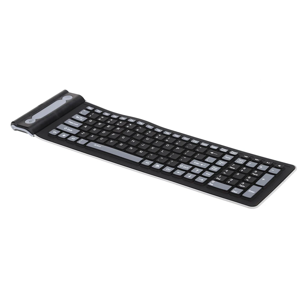 Wireless Keyboard Portable Folding Soft Silicone Dustproof Keyboard