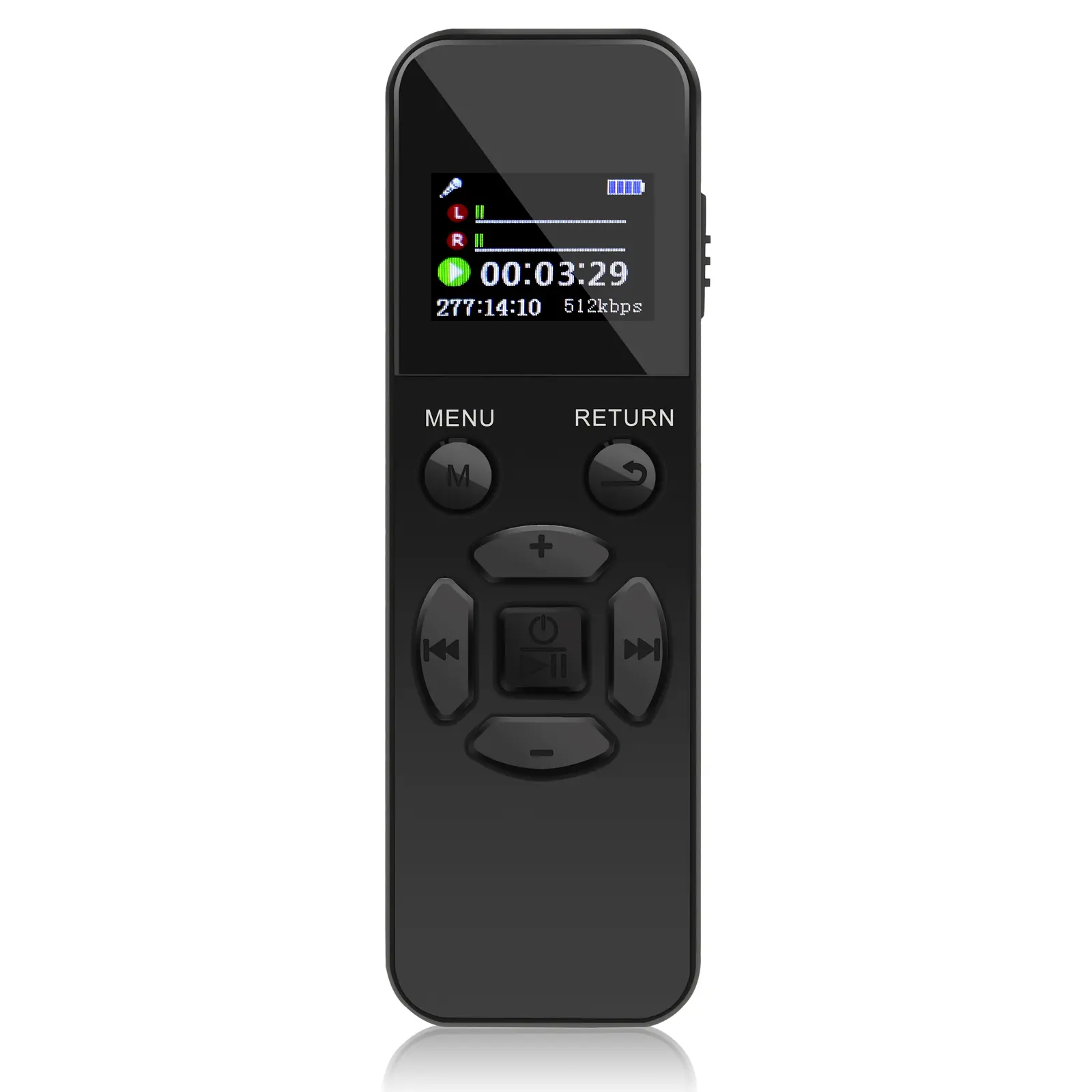 Flash Drive Voice-Activated Digital Audio Recorder MP3 Player Small Continuous Recording Device