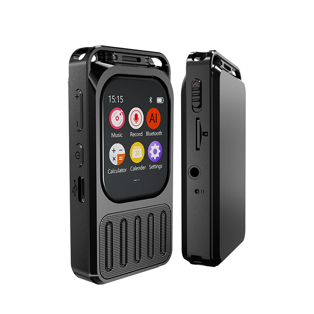 Touchscreen Recorder Digital Audio And Video Player Bluetooth Voice-To-Text Translator