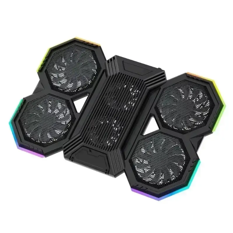 Laptop Cooler Base Stand Foldable Cooling Pad 6 Height Adjustable Computer Cooler for 12-21 Inch Tablet Notebook