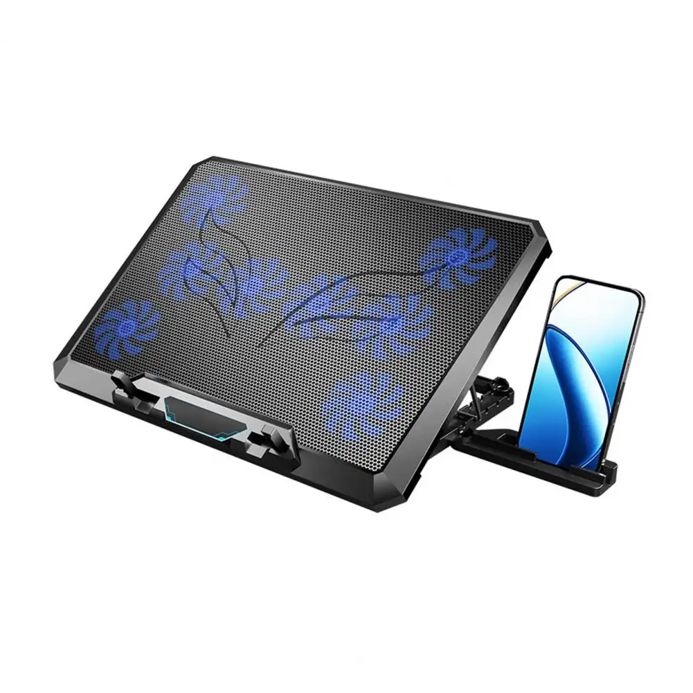 Mesh Design Laptop Cooler Adjustable Laptop Pad With 8 Fans For Strong Airflow Low Noise Usb Powered Stand For Notebook Cooler