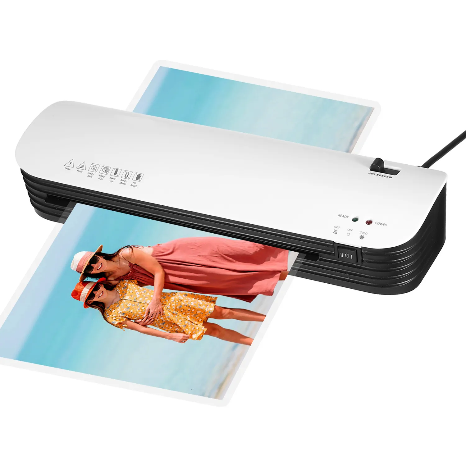 Laminating Machines Office and Cold Laminator Machine with Paper Cutter Corner Rounder for A4 Document Po Plastic Film Roll Laminator
