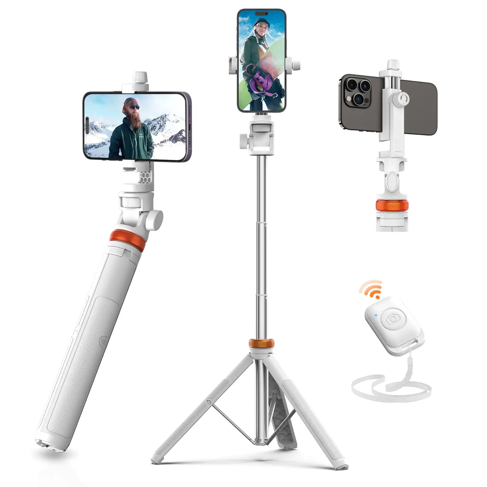 Phone Tripod Selfie Stick Tripod with Remote Exten...