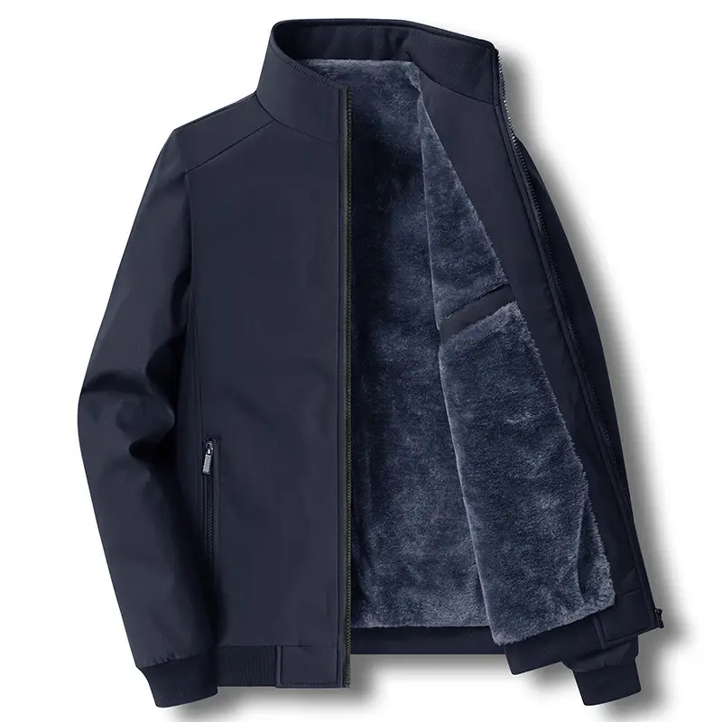 Men Jacket Thicken Cold-proof Stand Collar Men Coa...