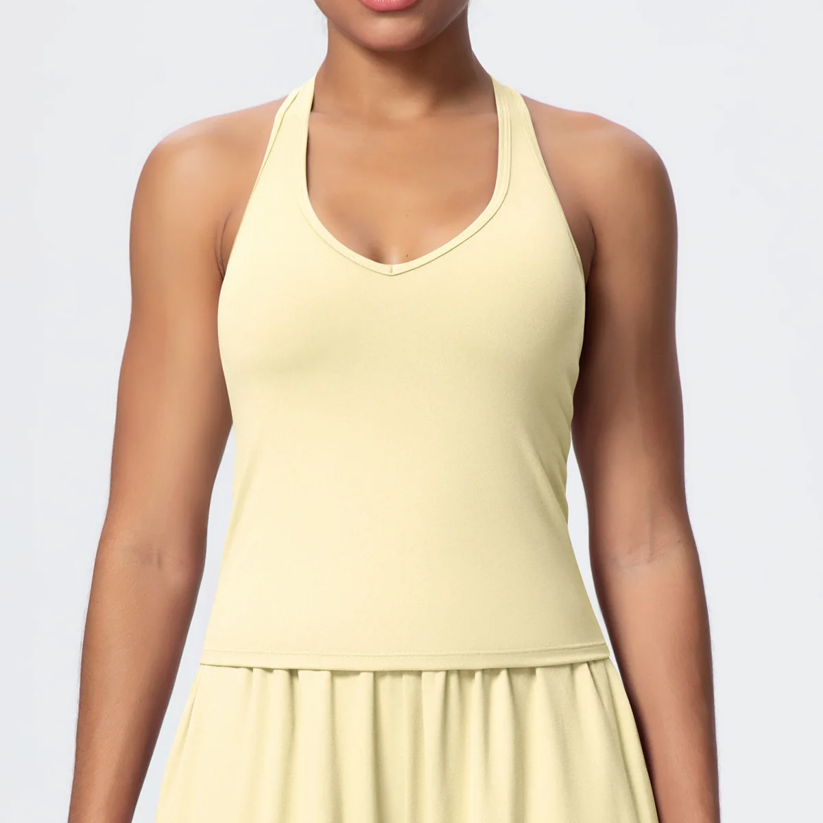 Hanging Neck Yoga Vest Women Sports Bra Top Push U...