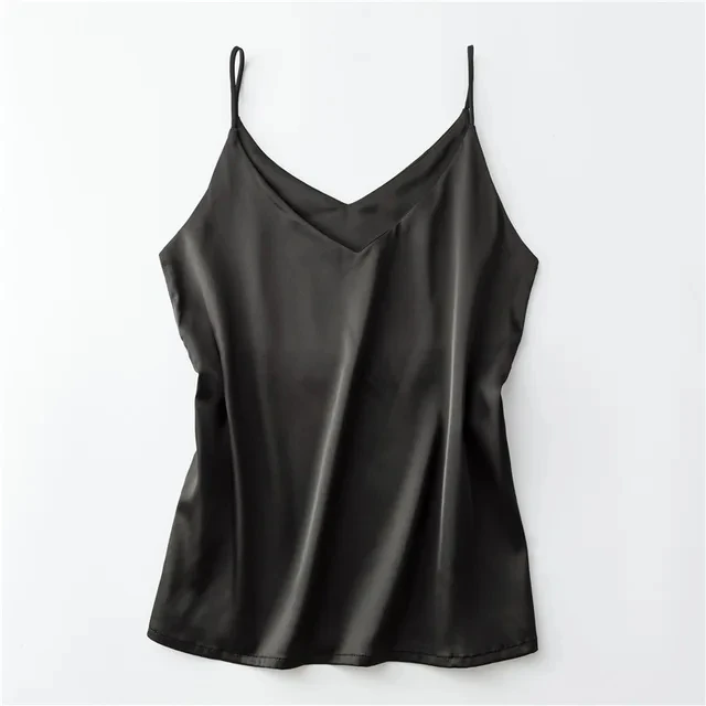 Spaghetti Strap Top Women Halter V Neck Basic