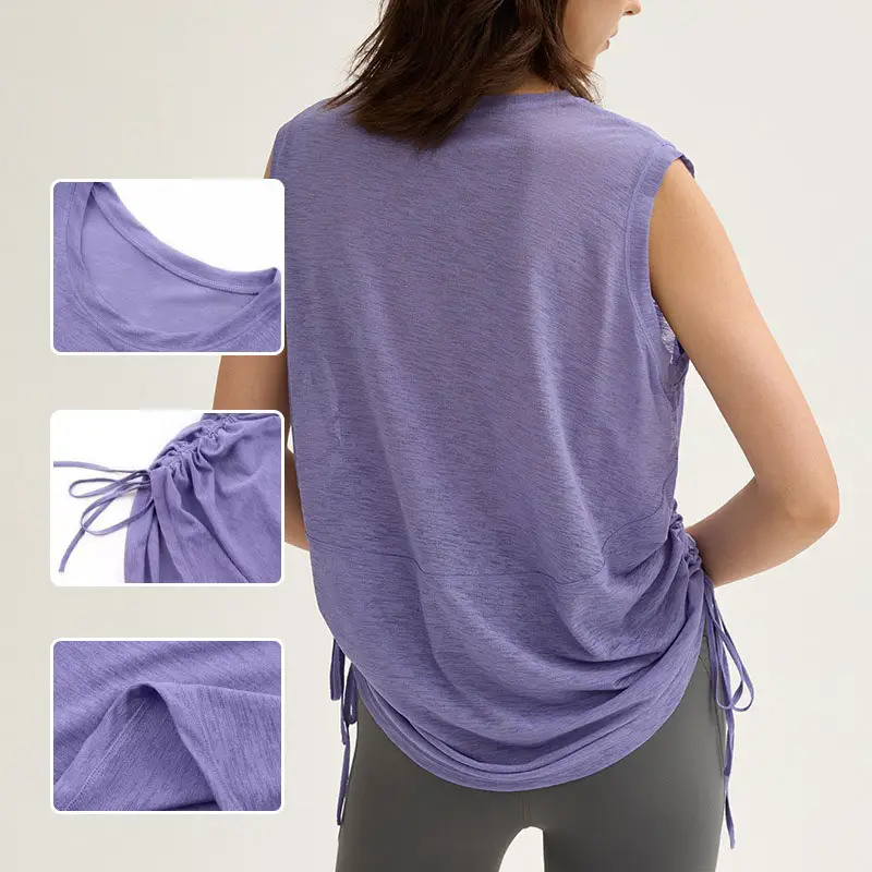 Women’s Loose-Fit Mesh Sports Tank Top, Breathable Sleeveless Yoga Vest