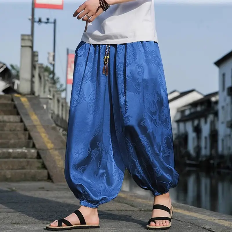 Summer Silk Hippie Gypsy Boho Baggy Pants Harem Pa...