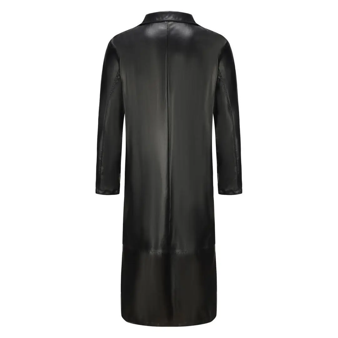 Men’s Fashion Leather Clothing Suit Collar Casua...