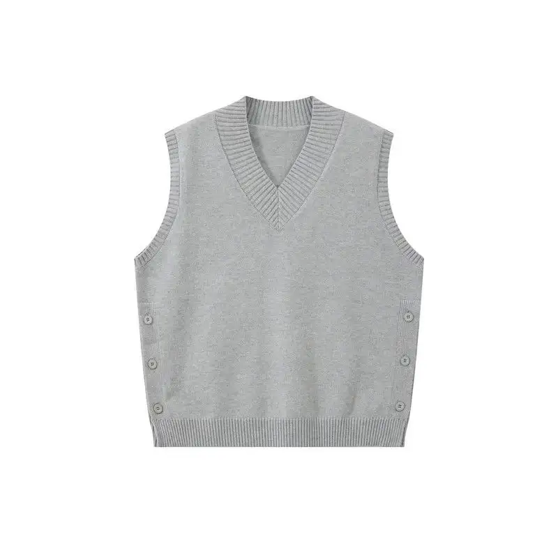 Fashion Men Solid Color Sweater Vest ...