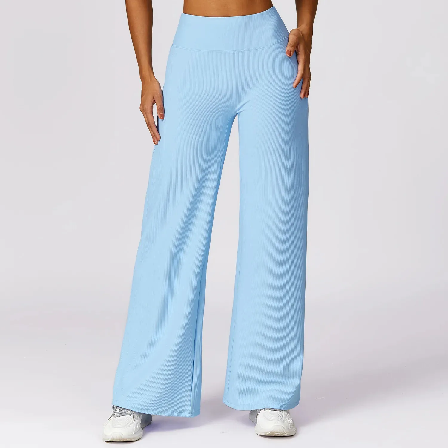 Women's High-Waisted Yoga Pants Gym-Ready Quick-Drying Loose-Fitting Flared Sports Pants