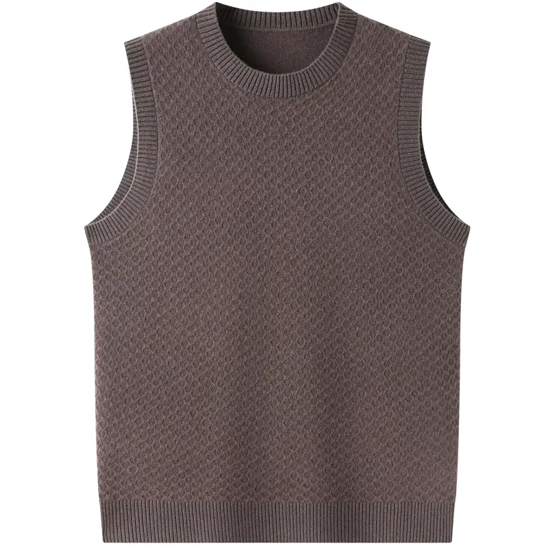 Fashion Sweater Vest Casual Men Sleeveless O-Neck Pullover Casual Sweater Vest