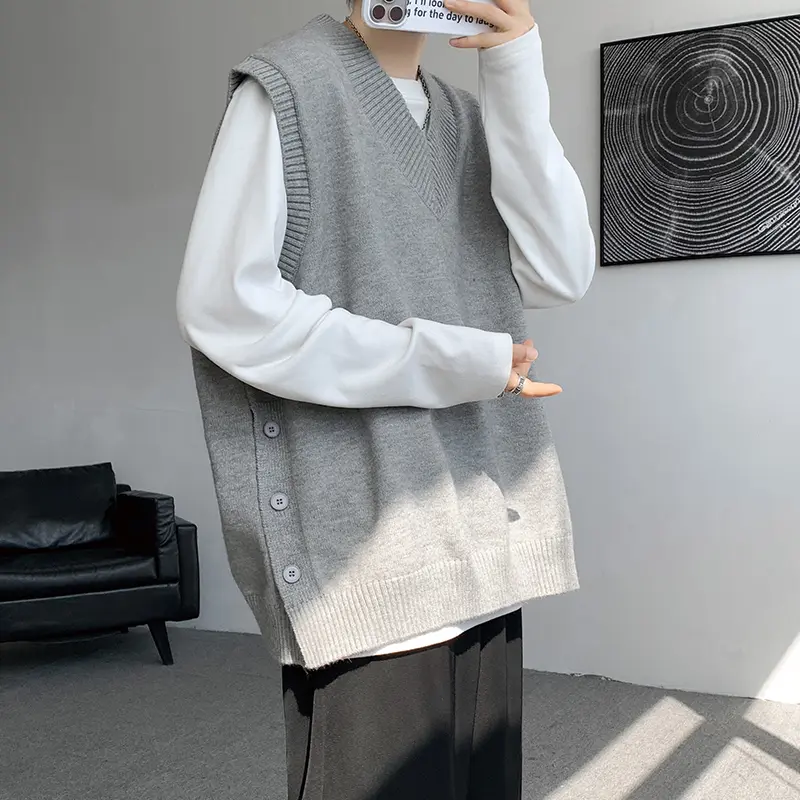 Sweater Vest Men Warm Fashion Casual ...