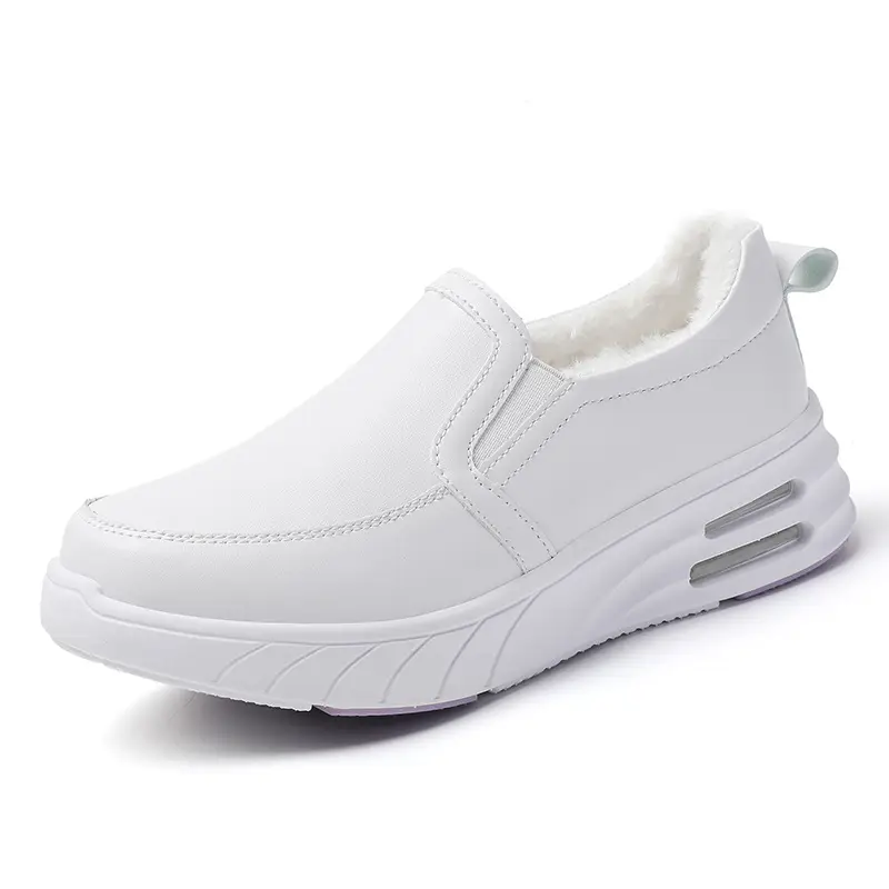 Women's Nurse Shoes Winter Warm Suede Loafers
