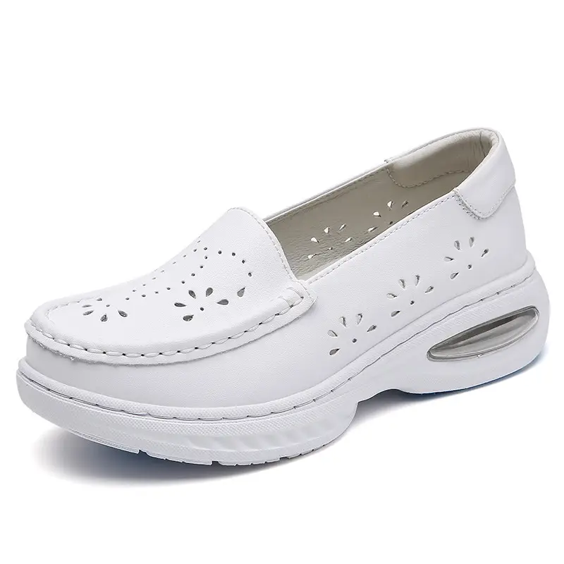 Nurse Shoes Soft-Soled Breathable Non-Slip Odor-Resistant Thick-Soled White Sneakers