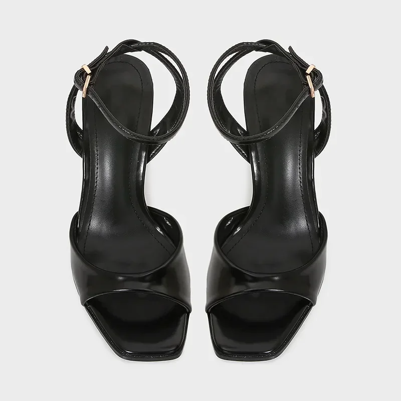 Elegant Women's Ankle Strap High Heels Square Toe Fashion Party Shoes
