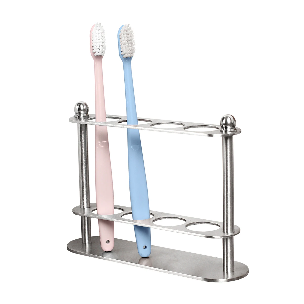 Stainless Steel Sanded Four-Hole Toothbrush Holder...