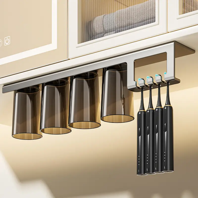Toothbrush Storage Rack Magnetic Suction Mouthwash...