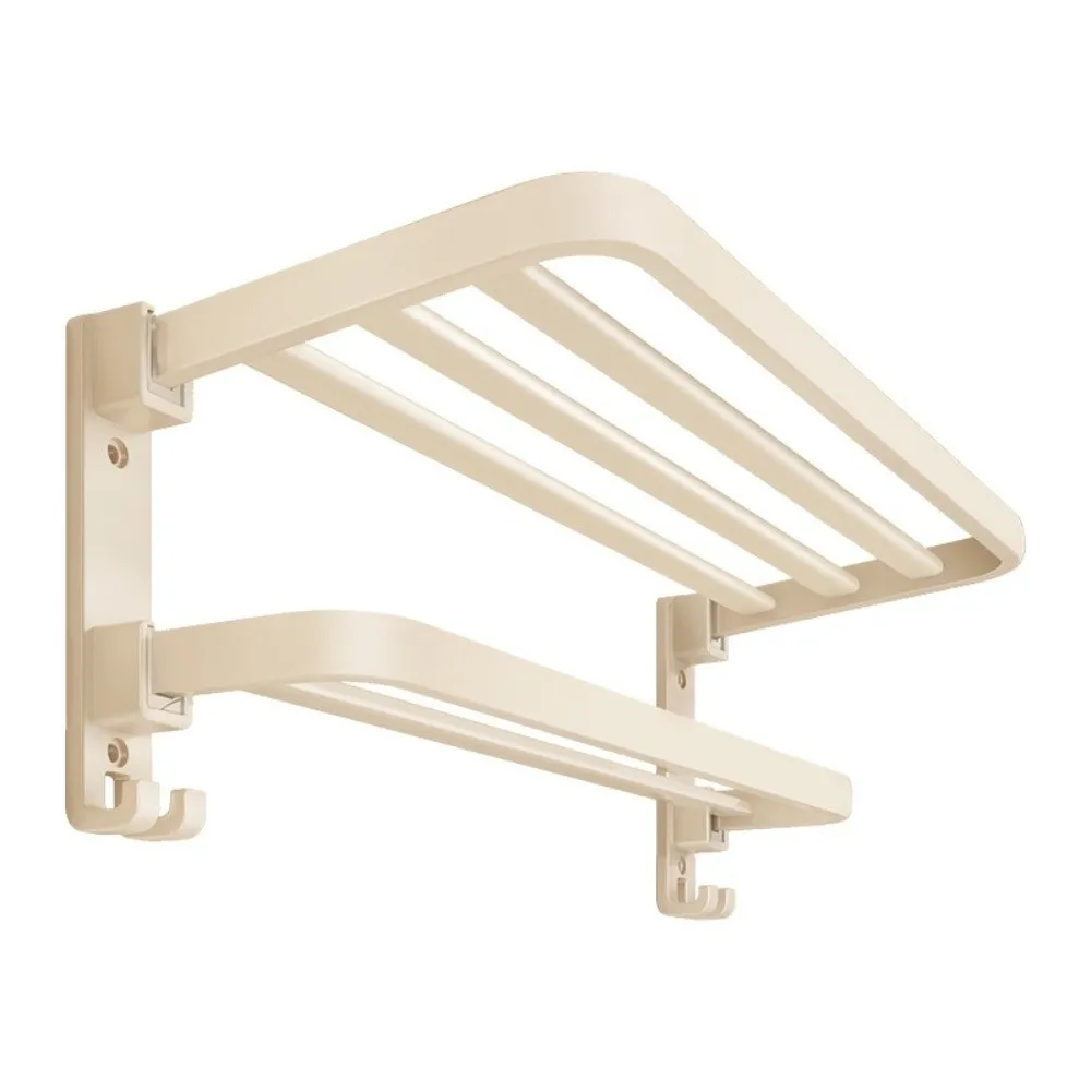 Foldable Towel Rack No Drilling Required Multi-Functional Wall-Mounted Towel Rack