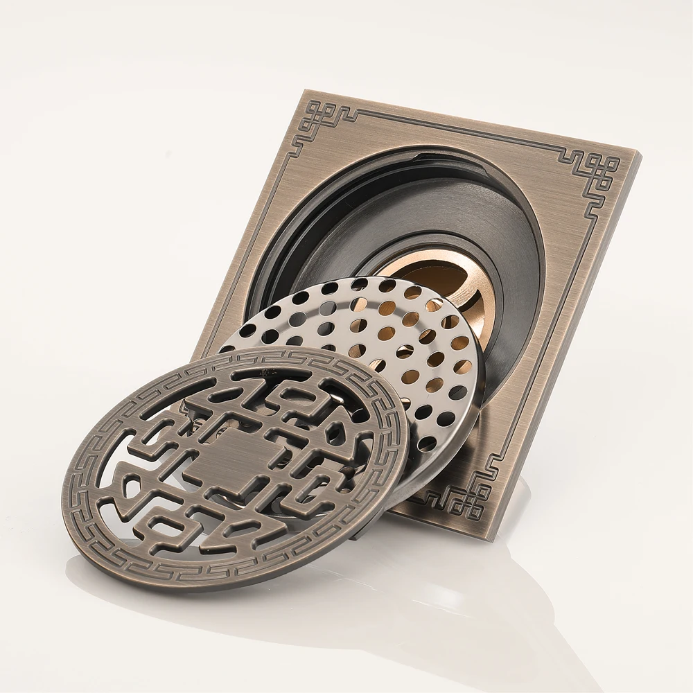 Vintage Bathroom Floor Drain Hidden Installation A...