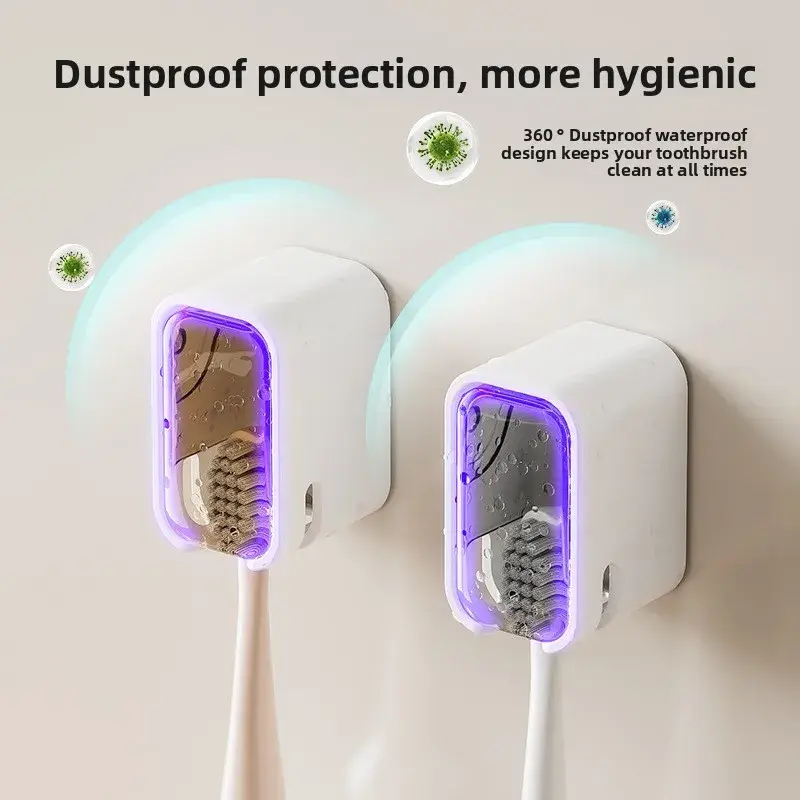 Toothbrush Shelves Wall-Mounted Dust-Proof With Lid Electric Toothbrush Holder