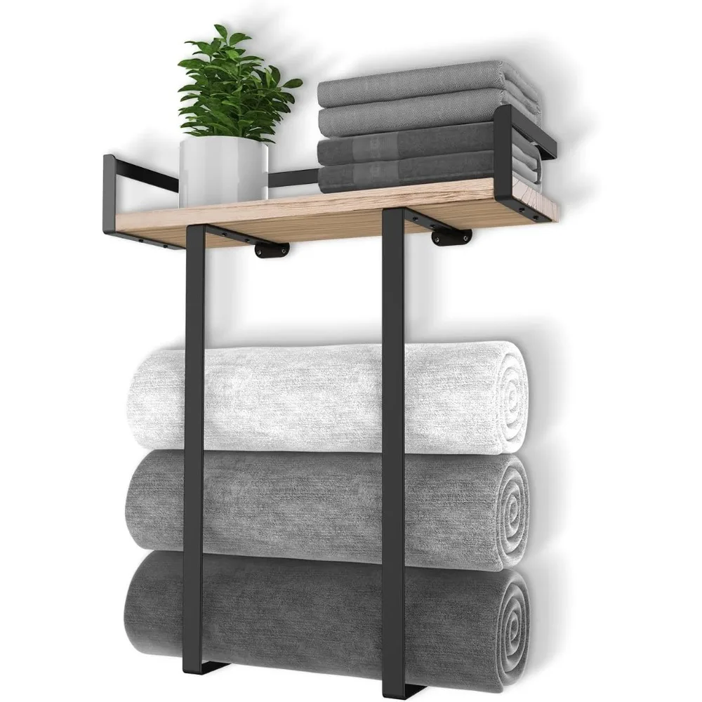 Foldable Wall-Mounted Metal Towel Rack For The Bathroom