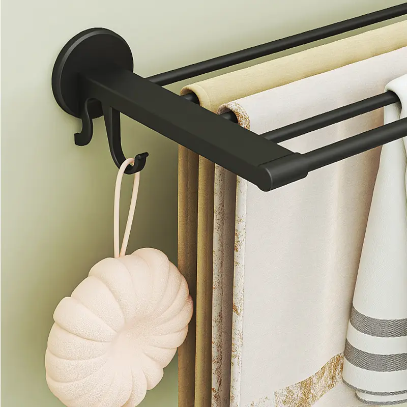 Multifunctional Bathroom Storage Rack Nail-Free Towel Rack