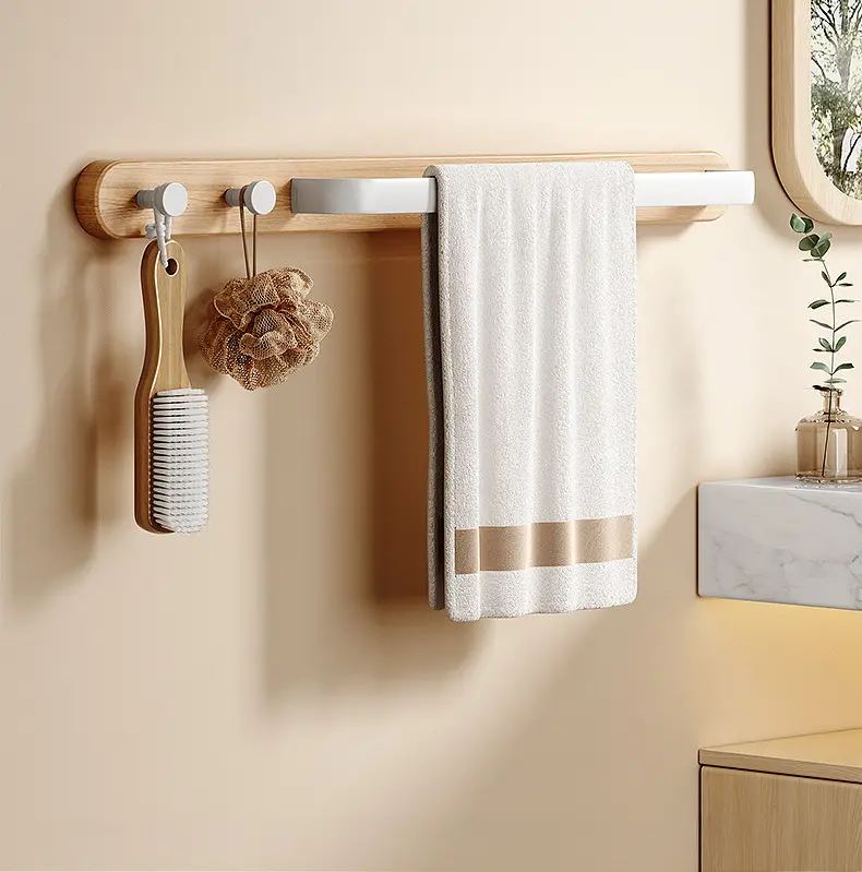 Bathroom Towel Rack Wall-Mounted Towel Rack Shower Room Towel Rack