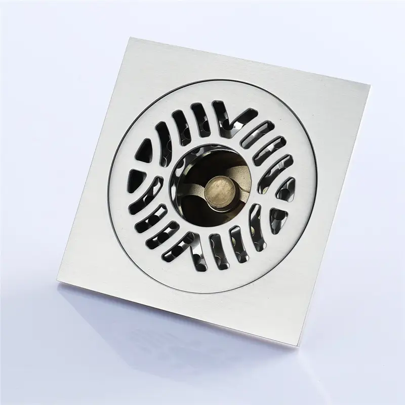 Brass Copper Brushed Washing Machine Deodorant and Anti Return Water Large Flow Floor Drain