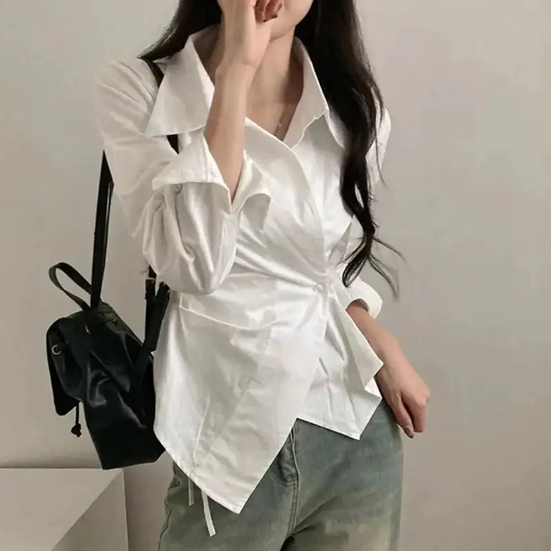Women's Irregular Long-Sleeved Basic Top