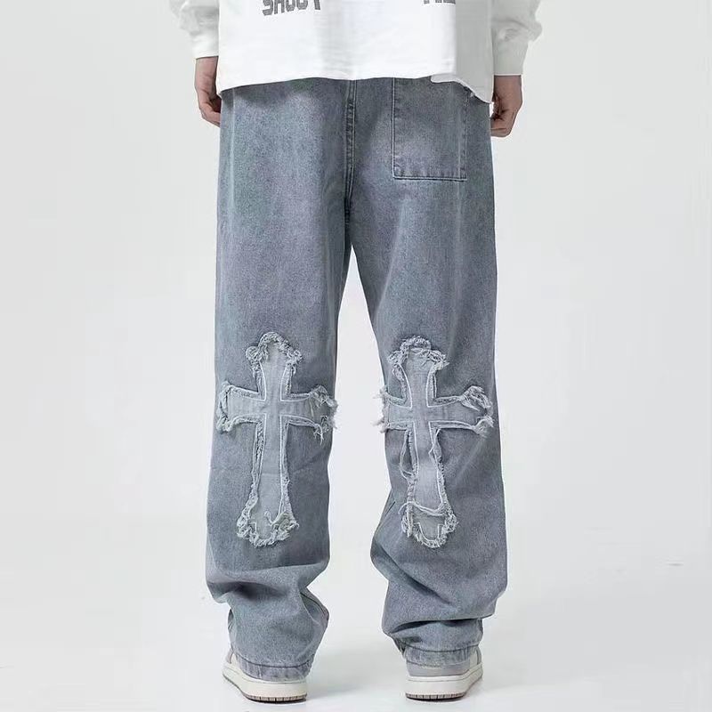 Men's Jeans Hip Hop Low Rise Baggy Denim Pants
