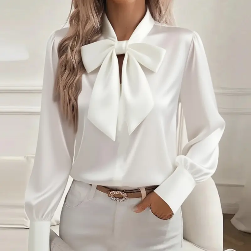 Fashionable Women's Long-Sleeved Shirt With Collar...