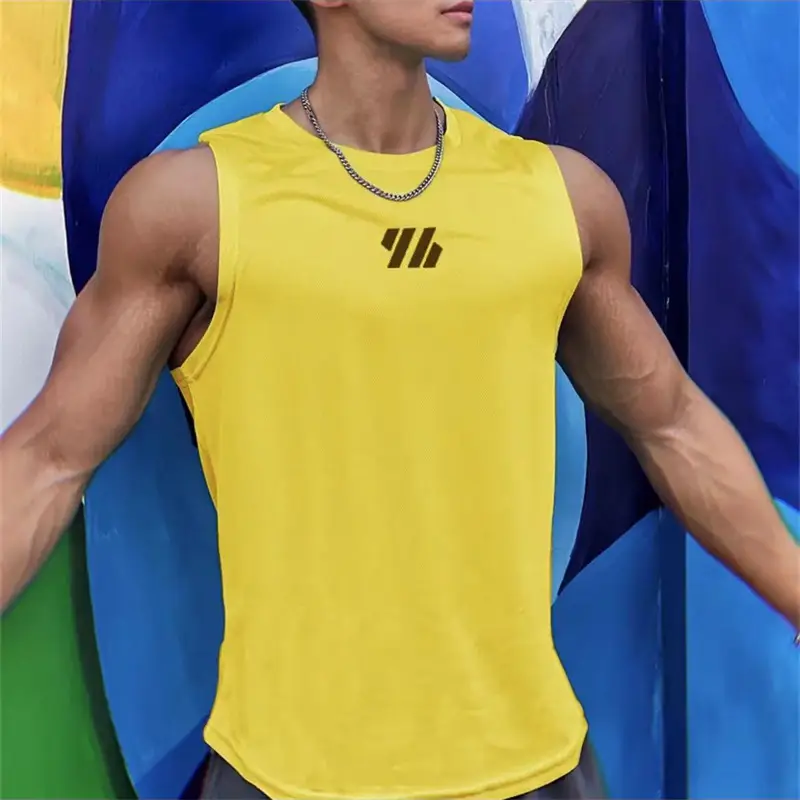 Gym Vest High Quality Sleeveless Men Tank Tops Fitness Sports Vest