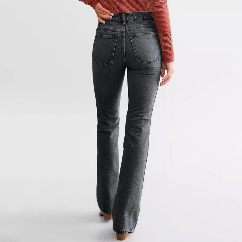 Women's High Waisted Flare Jeans Stretch Denim Slim Fit Bootcut Pants