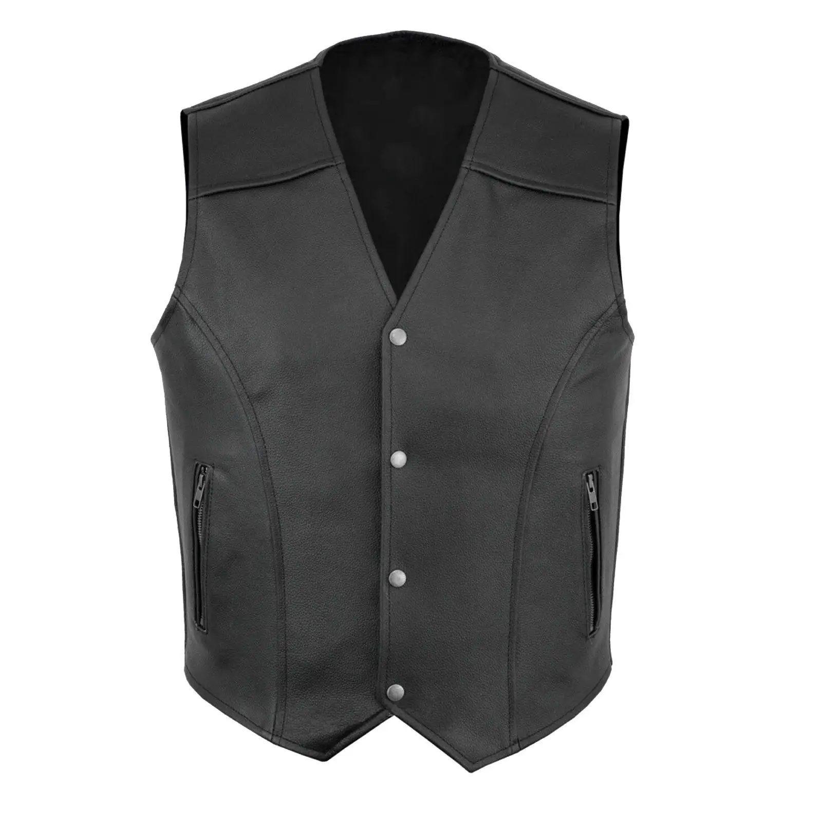 Autumn Winter Motorcycle Biker Vest Men's Faux Leather Waistcoat Buttons Casual Vests Sleeveless Jackets Manle Waistcoat