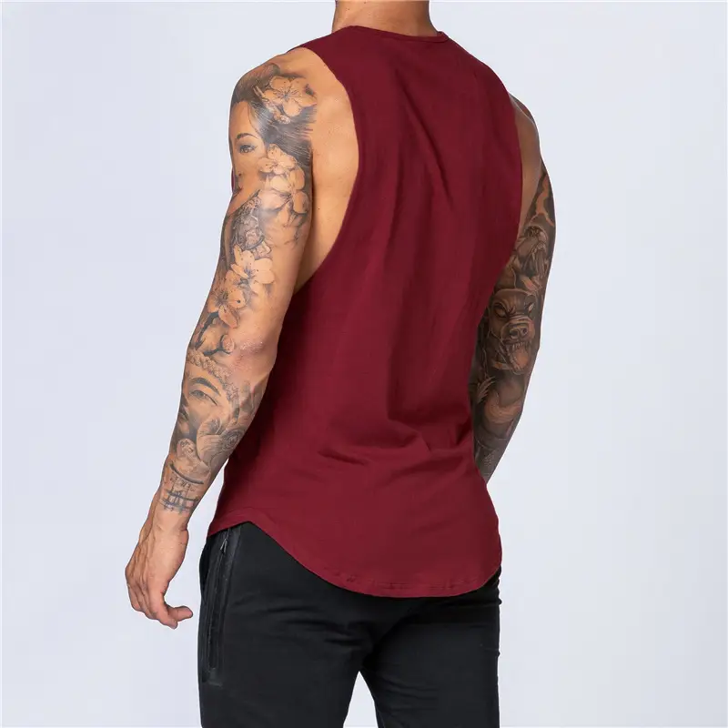 Men Cotton Sleeveless Shirt Casual Gym Tank Top Quick Dry Fitness