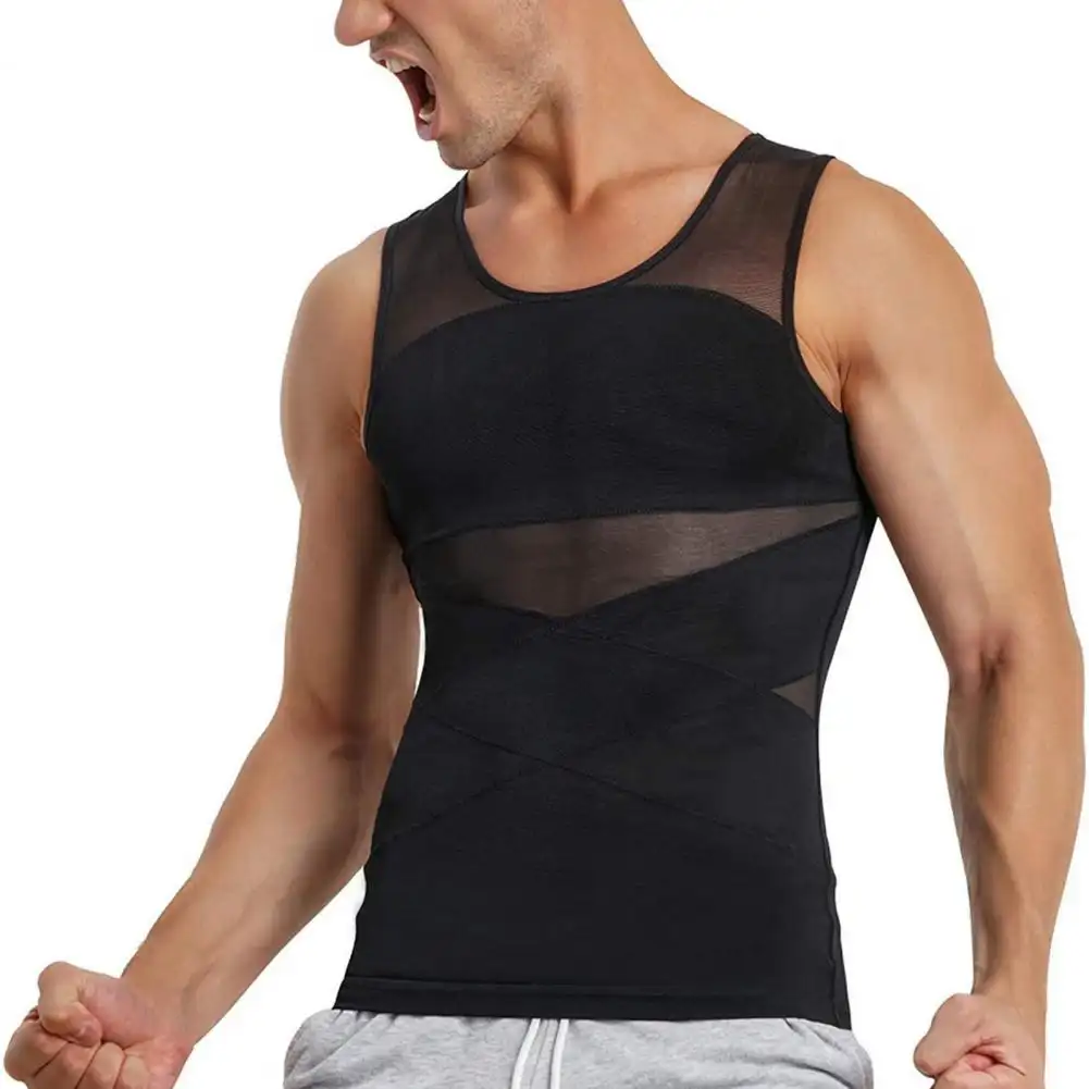 Men's Slimming Tank Top Body Shaper Breathable Sle...