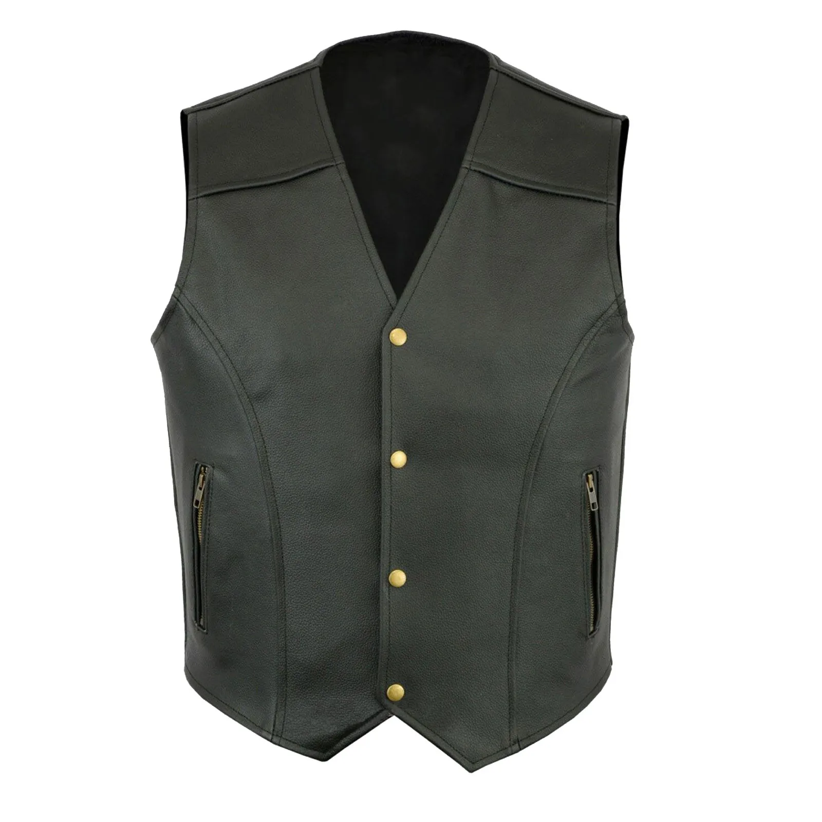 Autumn Winter Motorcycle Biker Vest Men's Faux Leather Waistcoat Buttons Casual Vests Sleeveless Jackets Manle Waistcoat
