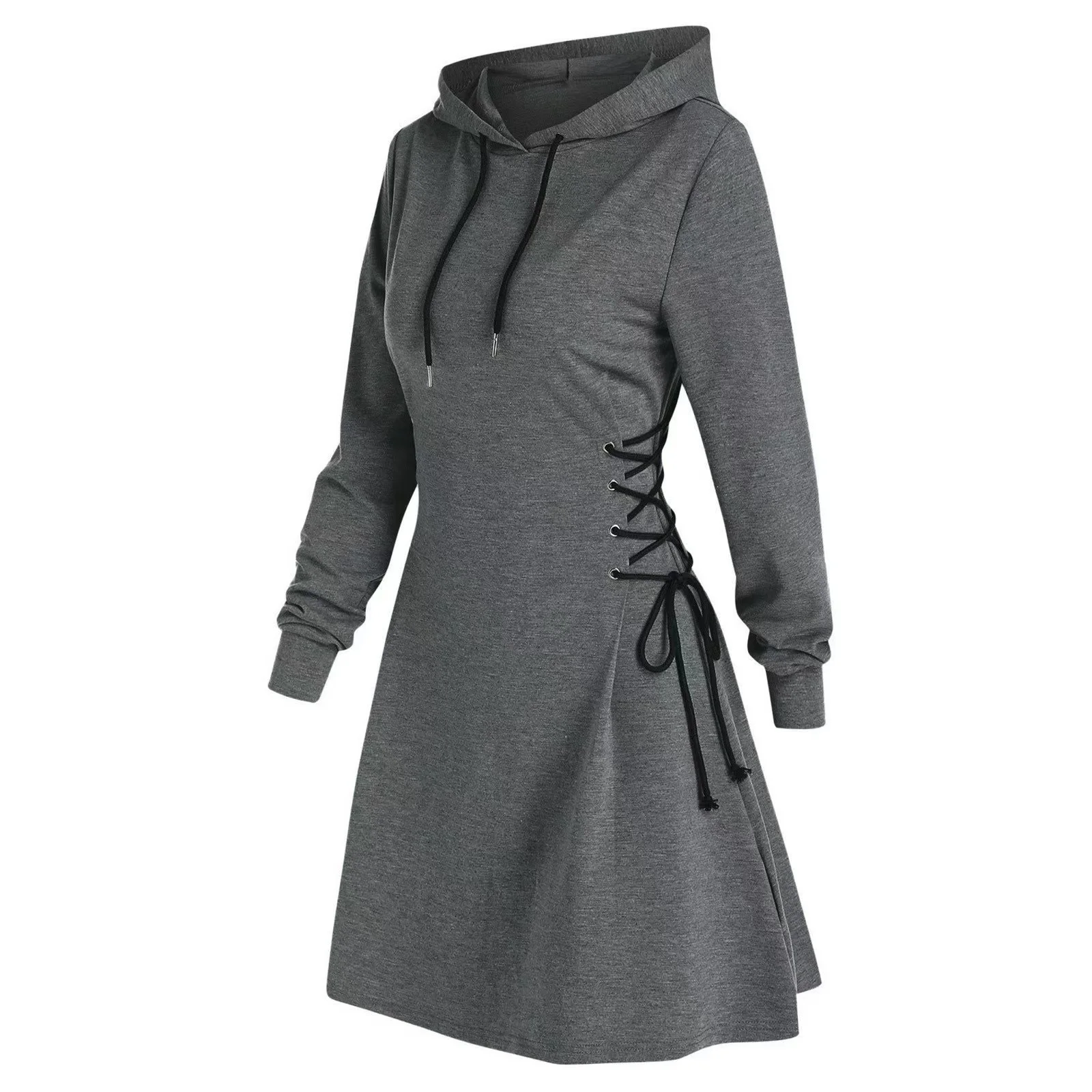 Long-Sleeved Dress Women's Clothing Hooded Casual Fashion Sweatshirt Dress